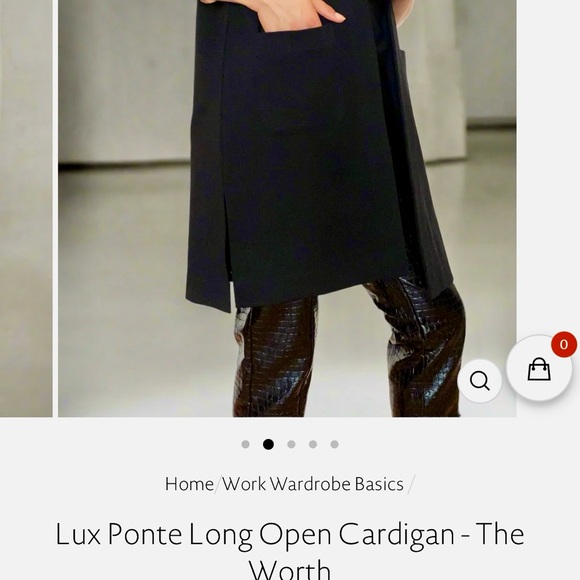 Duette NY Lux Ponte long open cardigan -The Worth size Large - Picture 4 of 11